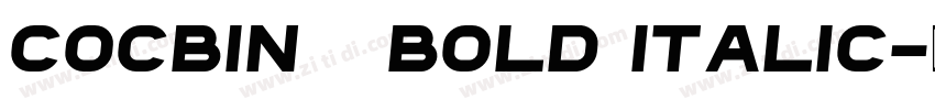 Cocbin   Bold Italic字体转换